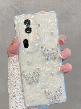 适用于opporeno11手机壳reno11pro半透明pjh110新款女pjj110小清新5g蝴蝶115g高级感oppor11por防摔opopreno