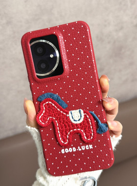 适用于华为荣耀100手机壳新年款maa一an00马年红色honor100一百防摔x100软壳女anoo薄款maaanoo波点1oo中国风
