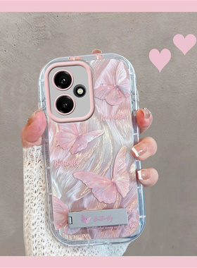 适用于华为荣耀400手机壳400pro新款dnn一an00粉色dnp-anoo蝴蝶honor4oo简约女四百全包防摔x400系列带支架