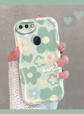 适用于oppor15手机壳小清新pacm00绿色oppo r15标准版opr花朵0ppor新款女0pp0全包防摔oopor创意opoor软壳夏