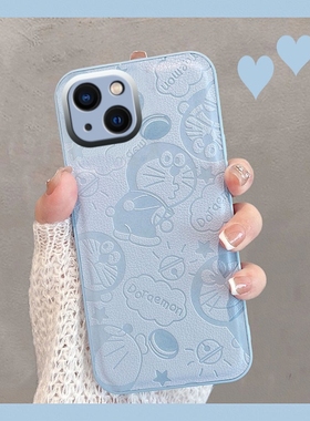 适用于苹果13手机壳蓝色iphone新款ipone十三iph0ne全包镜头iohone防摔蓝色创意卡通lphone男i13可爱ip女iph