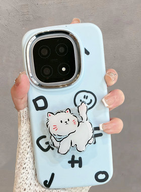 适用于iqoo15手机壳vivoiqoo15新款女V2505A可爱iq0015爱酷十五iooq猫咪icoo带支架ipoo软壳iqqo浅蓝色vivoiq