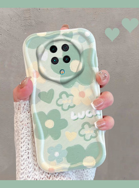 适用于红米k30pro手机壳小清新小米m2001j11c变焦版redmik30p0r绿色花朵por新款女kpro5g全包防摔创意red软壳