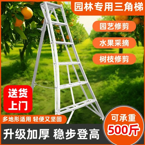果园采摘修剪梯铝合金三脚梯子