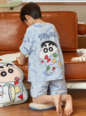 儿童睡衣男孩2026新款夏季纯棉男童青少年小朋友中大童家居服夏款