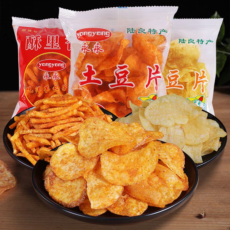 一件代发陆良土豆片38克云南特产膨化休闲零食薯条薯片麻辣土豆丝