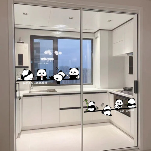 厨房阳台玻璃门防撞贴