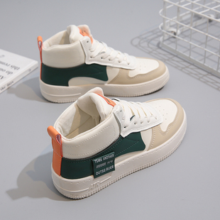 女童鞋子中大童2023春秋新款高帮休闲运动鞋网红街舞学生女孩秋鞋