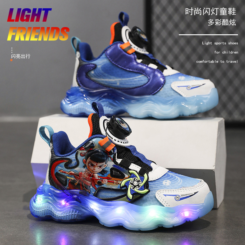 官方旗舰店哪吒男童鞋春夏季网鞋