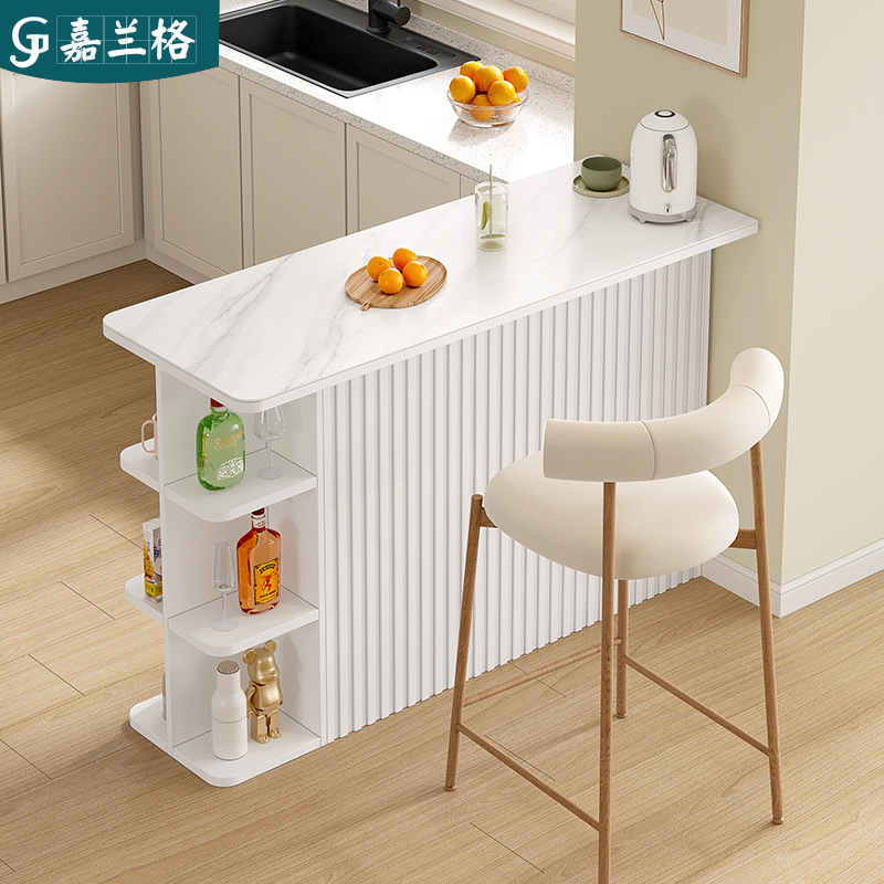 奶油风岩板吧台桌家用客厅吧台隔断柜一体餐厅边柜储物柜子9G297,住宅家具,吧台,淘宝优惠券,粉丝福利购,淘宝优惠卷