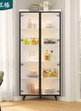 客厅沙发角柜茶水柜90度转角柜墙角柜三角形靠墙角落酒柜子9G218