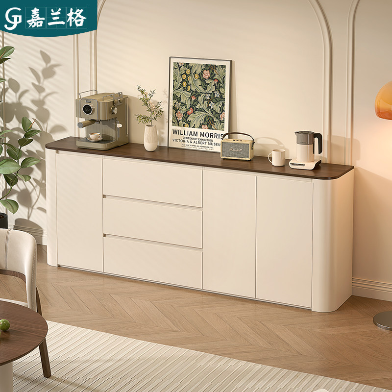 中古风圆弧餐边柜靠墙一体圆角柜子储物柜茶水置物柜子定制9G399,住宅家具,餐边柜,淘宝优惠券,粉丝福利购,淘宝优惠卷