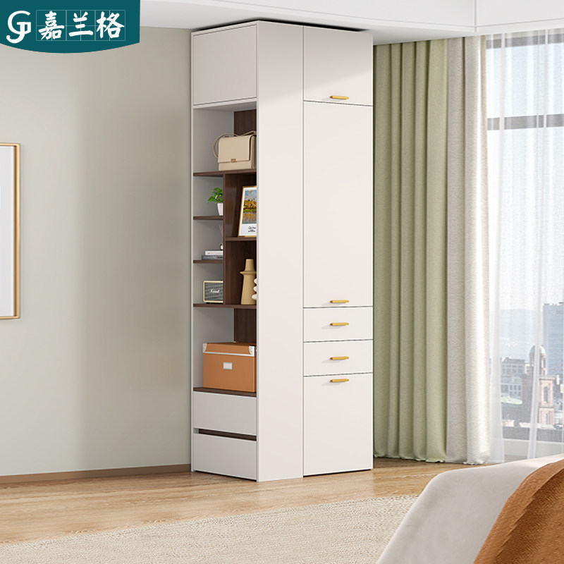 转角衣柜家用卧室轻奢衣橱单门衣柜侧边转角柜储物柜子定制9A25