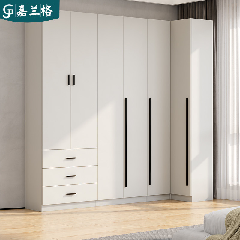 90度转角衣柜家用卧室现代简约薄35cm墙角衣柜储物柜拐角柜子定制