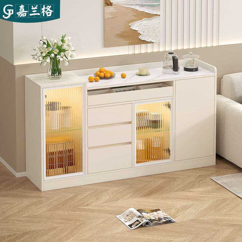 岩板餐边柜厨房储物柜客厅沙发靠墙茶水柜烧水壶一体柜定制9G293,住宅家具,餐边柜,淘宝优惠券,粉丝福利购,淘宝优惠卷