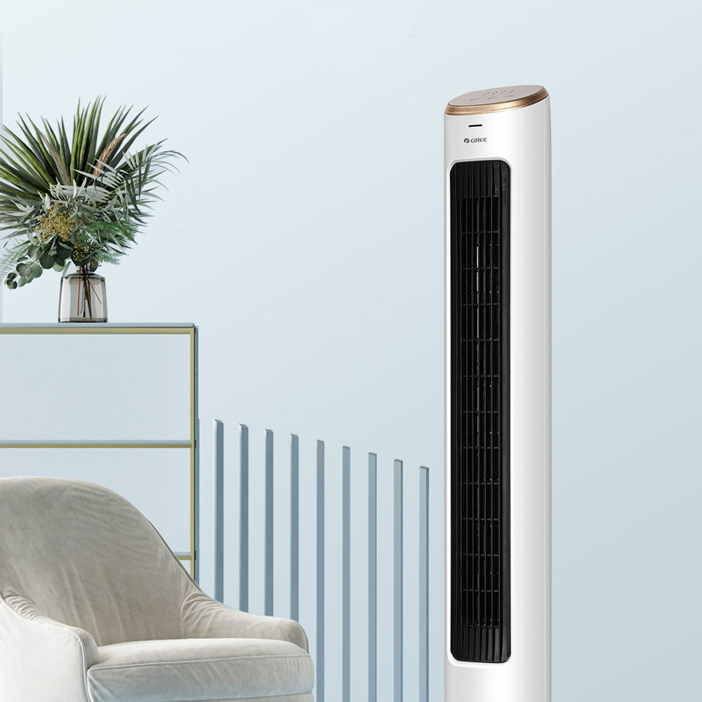 格力电风扇家用塔扇大风量节能遥控落地扇摇头无叶风扇FL-08X62Bg
