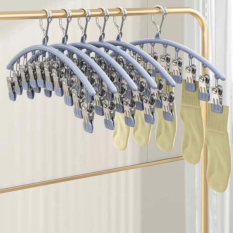不锈钢袜子夹多夹子防风无痕家用晾内裤衣架多功能晒袜子专用神器