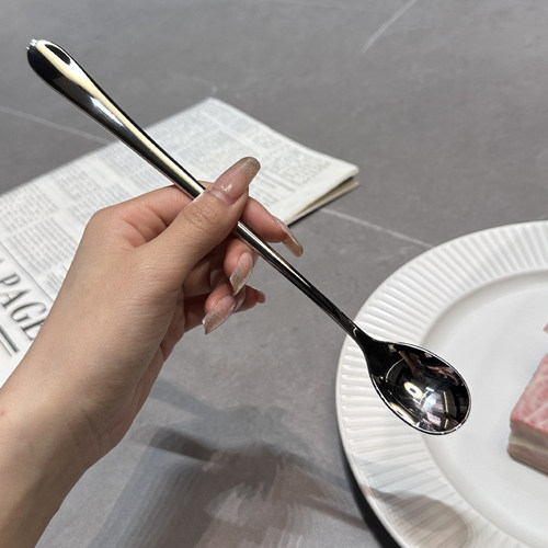 316不锈钢金属长柄咖啡厅纯色