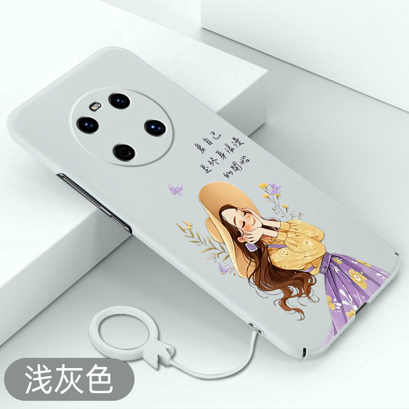 适用于华为mate40手机壳浪漫少女mate40pro超薄保护套mate40pro+全包新款硬壳40e外壳卡通高级感不顶膜防摔