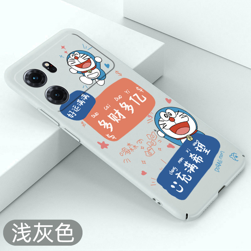 适用于oppok10手机壳哆啦A梦oppok10pro超薄不顶膜防摔硬壳K10活力版卡通全包保护套新款创意磨砂散热壳可爱