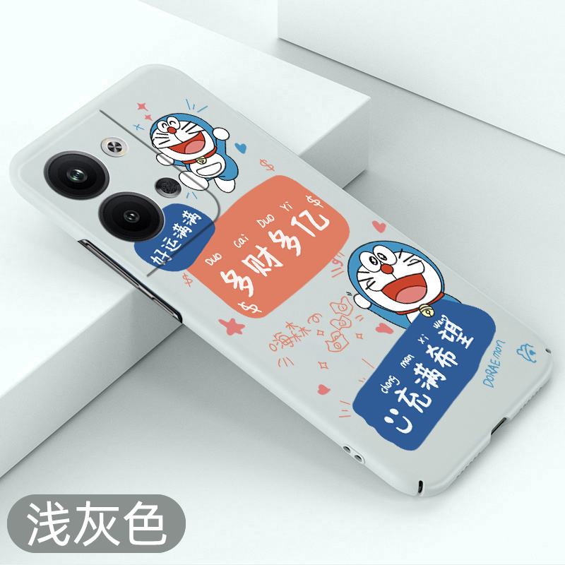 适用oppoReno9手机壳哆啦A梦reno9pro超薄不顶膜防摔硬壳reno9pro+卡通全包保护套新款创意磨砂散热壳外壳