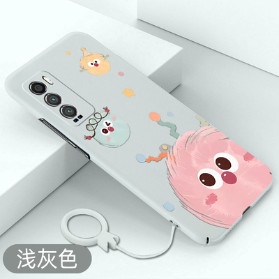 适用realme真我GT大师探索版手机壳粉色煤球gt大师版超薄硬壳真我Q3pro全包防摔q3pro狂欢版不顶膜高级感卡通