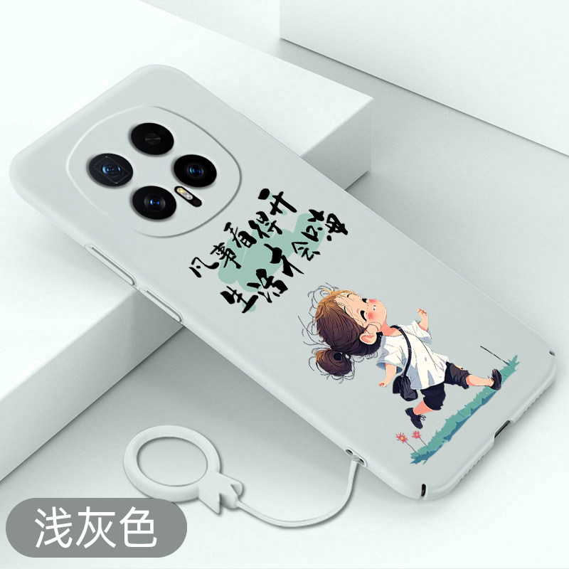 适用荣耀magic8手机壳凡事看得开magic8pro可爱卡通女孩HONOR全包超薄硬壳保护套不顶膜新款裸机手感防摔外壳