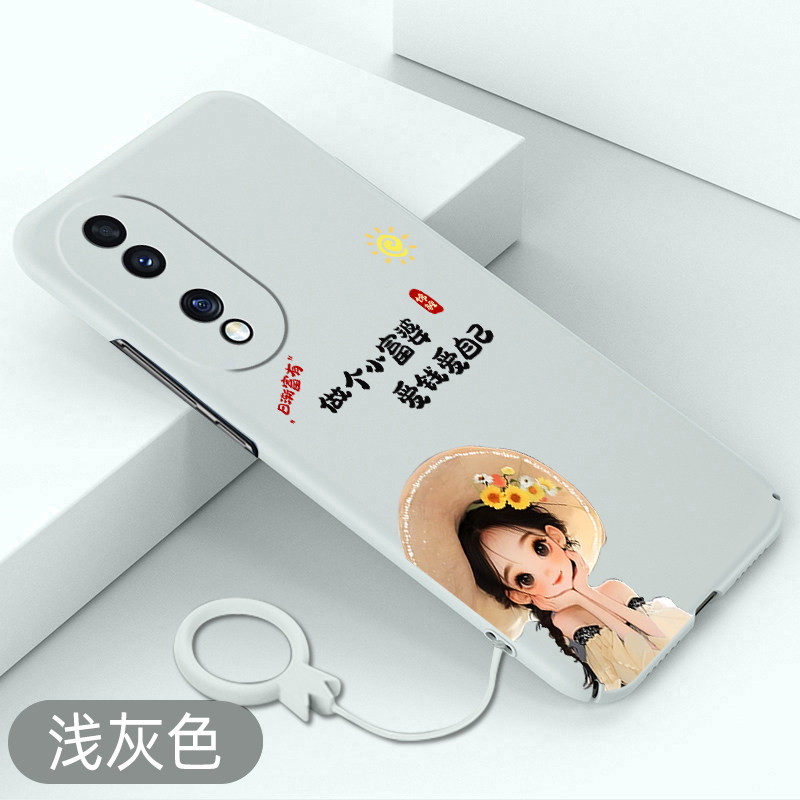 适用于荣耀90手机壳做个小富婆荣耀90pro超薄防摔硬壳honor90女款全包保护套高级感卡通新款不顶膜创意散热壳