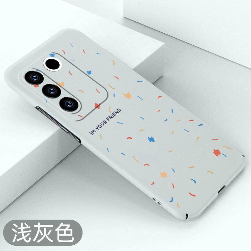 适用vivos16手机壳vivos16pro彩色碎片超薄防摔s16e保护套VIVO新品全包S16创意硬壳涂鸦磨砂裸感不顶膜散热壳