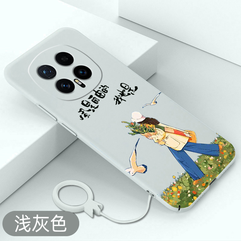 适用荣耀magic8手机壳风是自由的magic8pro高级感保护套HONOR全包超薄硬壳防摔裸机手感新款不顶膜卡通散热壳