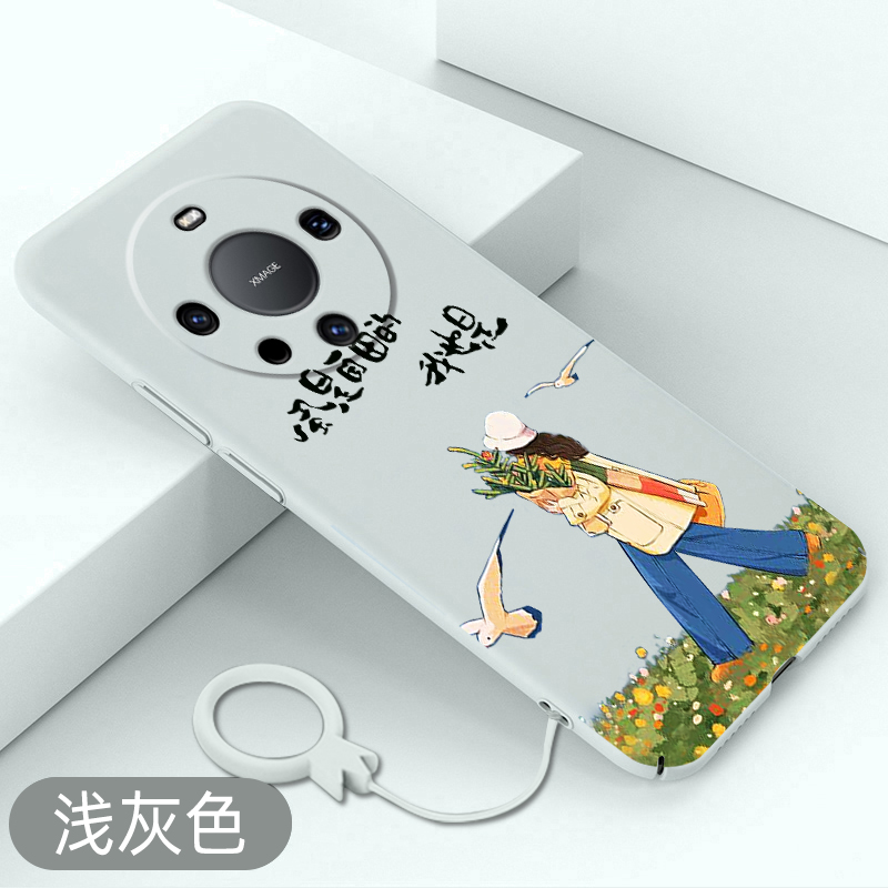 适用于华为mate60手机壳风是自由的mate60pro高级感保护套mate60pro+全包超薄硬壳新款卡通不顶膜创意防摔壳
