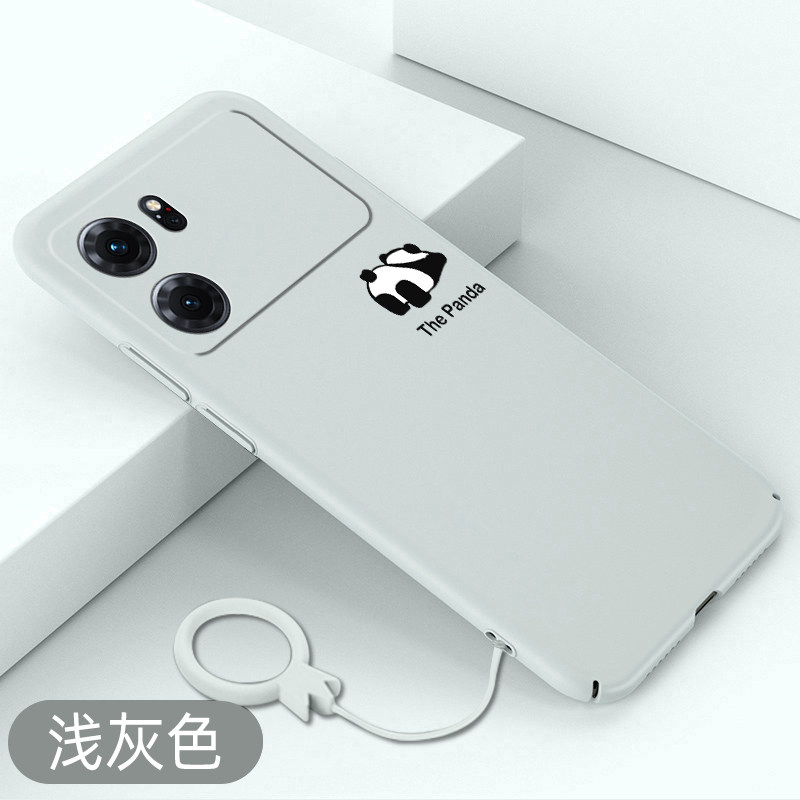 适用oppok10手机壳小熊猫oppok9全包防摔k10pro超薄硬壳k7简约k9pro新款k10活力版卡通保护套不顶膜散热壳