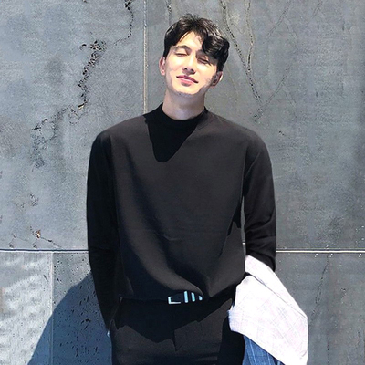 半高领t恤男西服内搭长袖打底衫