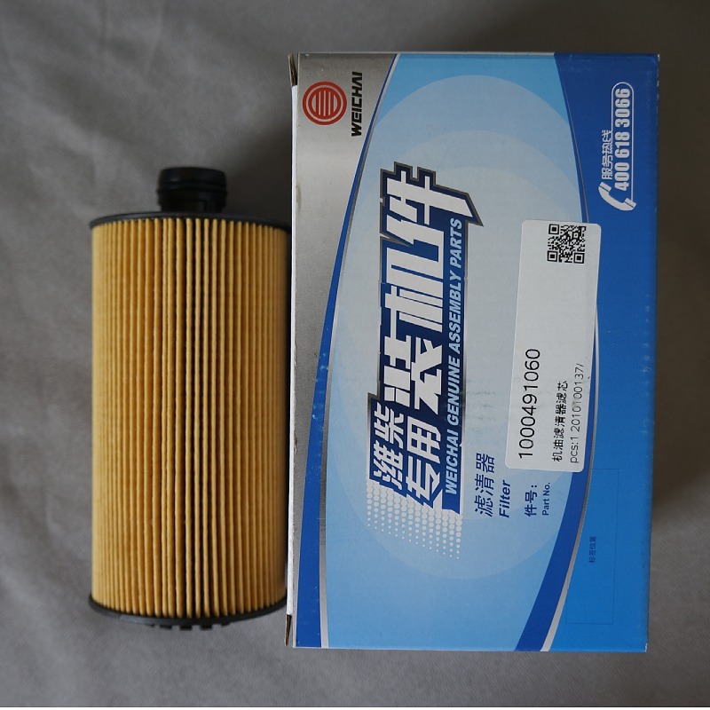 潍柴专用机油滤芯1000491060原厂正品装机件WP2.3N/WP3N虎V滤清器