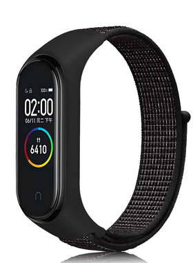 适用小米手环10/9/8/7/5/6腕带帆布尼龙回环替换带3/4NFC版表带通用五六七代替换带运动男女智能配件手表带