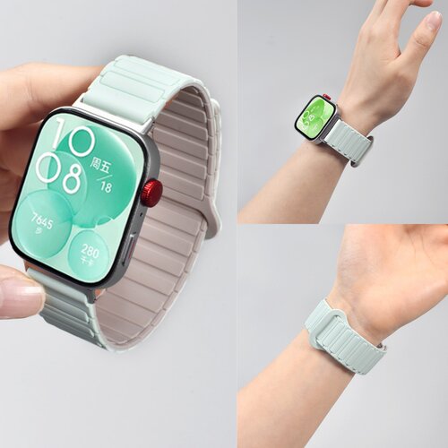 适用华为FIT5/3表带智能手表watchfit4磁吸硅胶腕带手环fit5pro专用夏运动新款替换带网红同款男女款智能配件