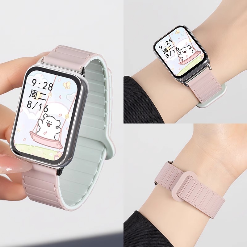 适用红米watch4/5手表带小米手环9Pro表带8pro手腕带redmiwatch4替换带磁吸硅胶新款九代男女生智能运动配件
