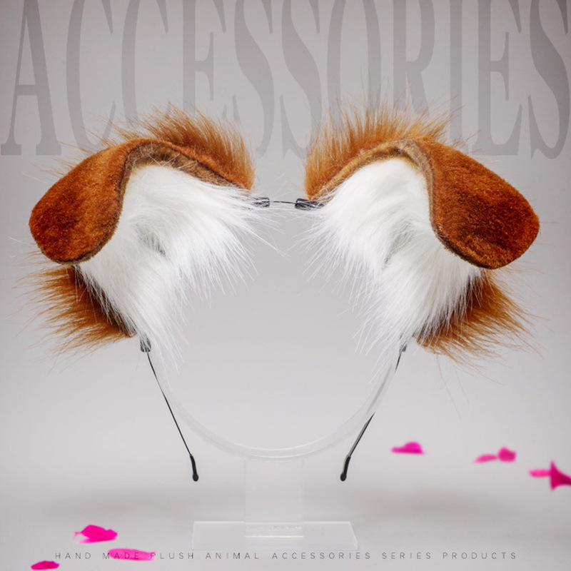 手作毛绒兽耳头饰配饰节日