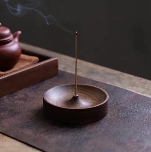黑胡桃实木家用线香底座线香炉茶