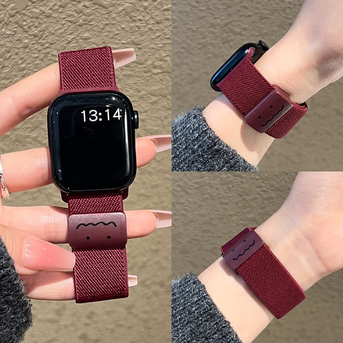 redmi5手表表带新款弹力涂鸦磁吸