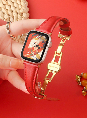 适用华为fit3表带女秋冬新款watchfit2真皮红色硅胶编织腕表watch fit1手表带高级智能电子运动手表替换表链