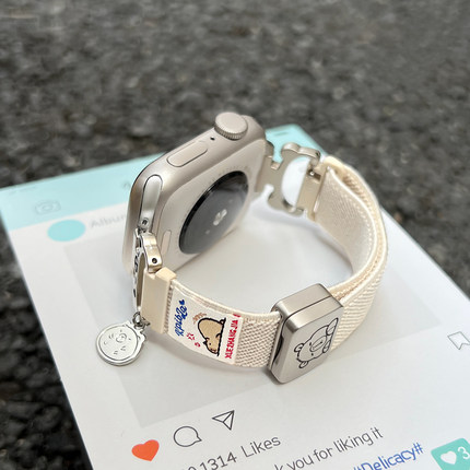 适用小米手环9pro表带秋冬新款8/7pro编织磁吸腕带红米watch6手表带高级感redmiwatch5高颜值4智能3运动2表链