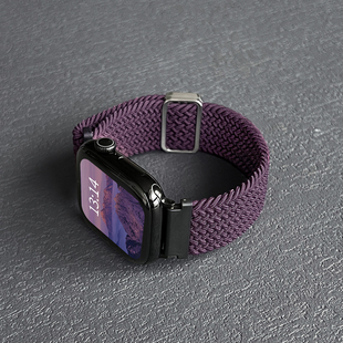 适用苹果手表s11表带夏天新品 s7智能s6运动 iwatchs10手表带尼龙编织磁吸applewatchs9腕带高级感小众se3女款
