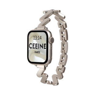 适用iwatchs9表带小众夏天s8s7女款苹果手表s6s5s4s3手表带高级感夏季applewatchs9新款链条iwatchse女生金属