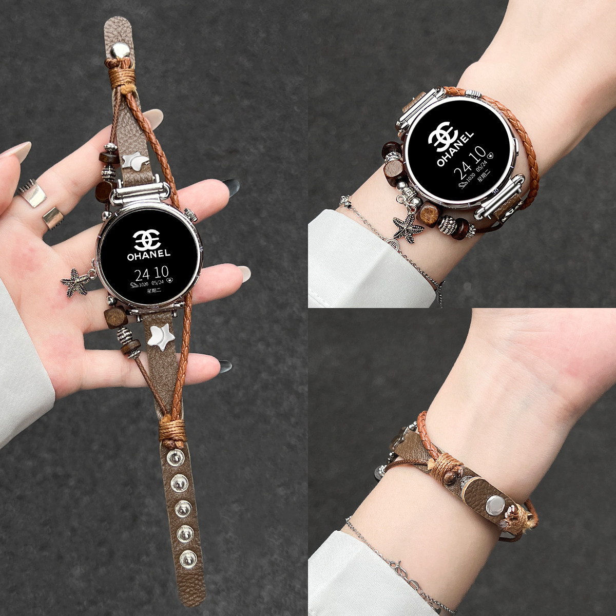 适用华为gt6表带夏天新款watchgt5手表带皮质高级感腕表适配watch5系列高端女士专用4/3Pro女款gt3/2智能表链 - 实物图
