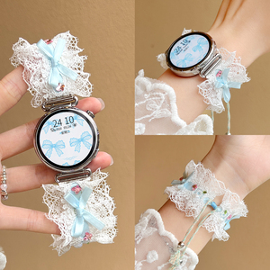 适用小米手表watchs4表带创意新款蕾丝表链watchs4 sport手表带女生高级感xiaomi智能watch s3高颜值41mm腕带