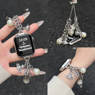 米环9pro西太后土星镶钻珍珠表带