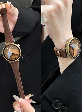 适用华为gt6表带新款皮质watch gt5女款专用智能运动腕表watch5pro女士gt4手表链高级感watch5女3创意2表带链