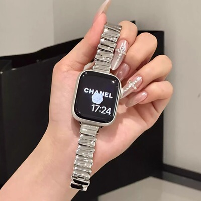 适用fit3表带女高级新款金属表链