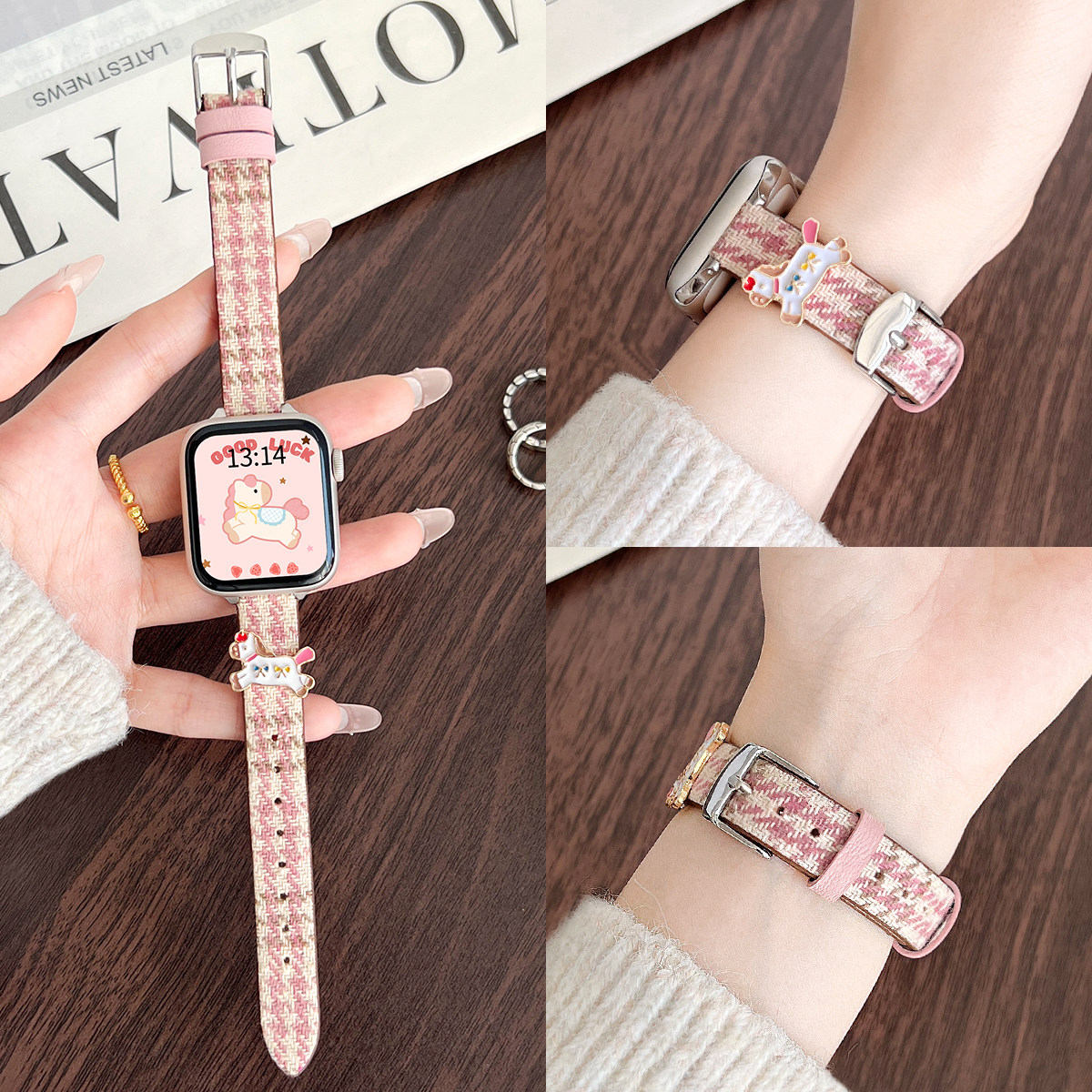 适用小米手环9pro表带秋冬新款8/7pro真皮毛呢腕带红米watch6手表带高级感redmiwatch5高颜值4女款3智能2运动,智能设备,智能手表手环表带/腕带,淘宝优惠券,粉丝福利购,淘宝优惠卷